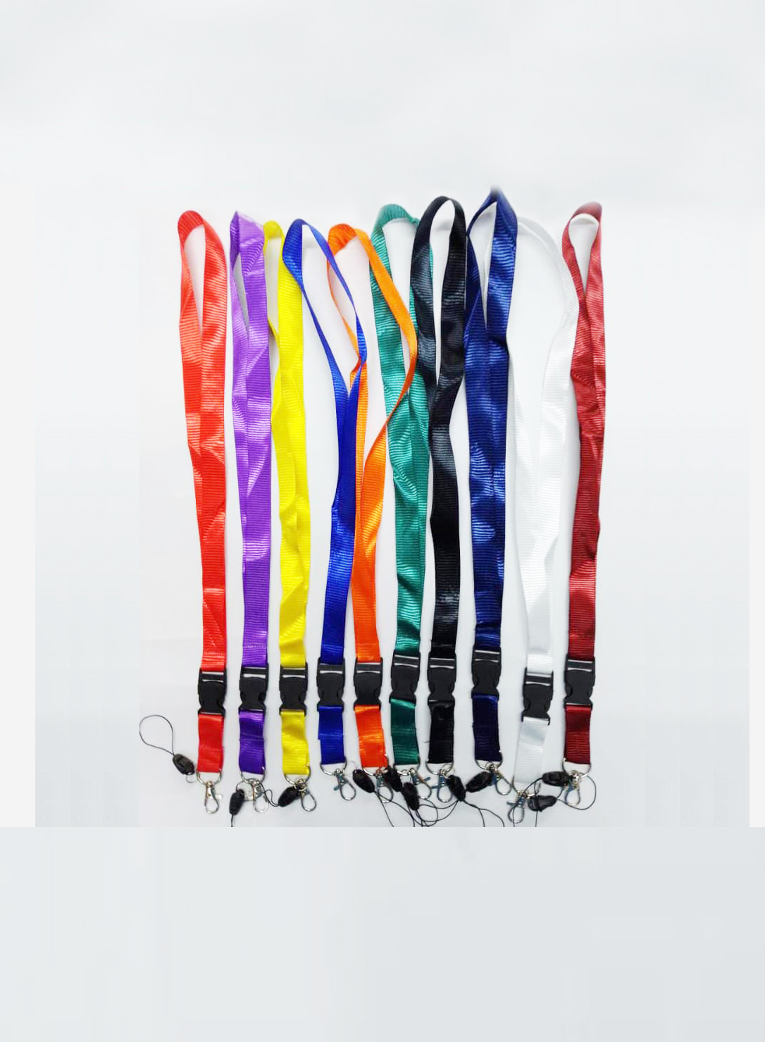 Bulk custom-printed branded lanyards in company colours produced by Almasi Prints, Nairobi